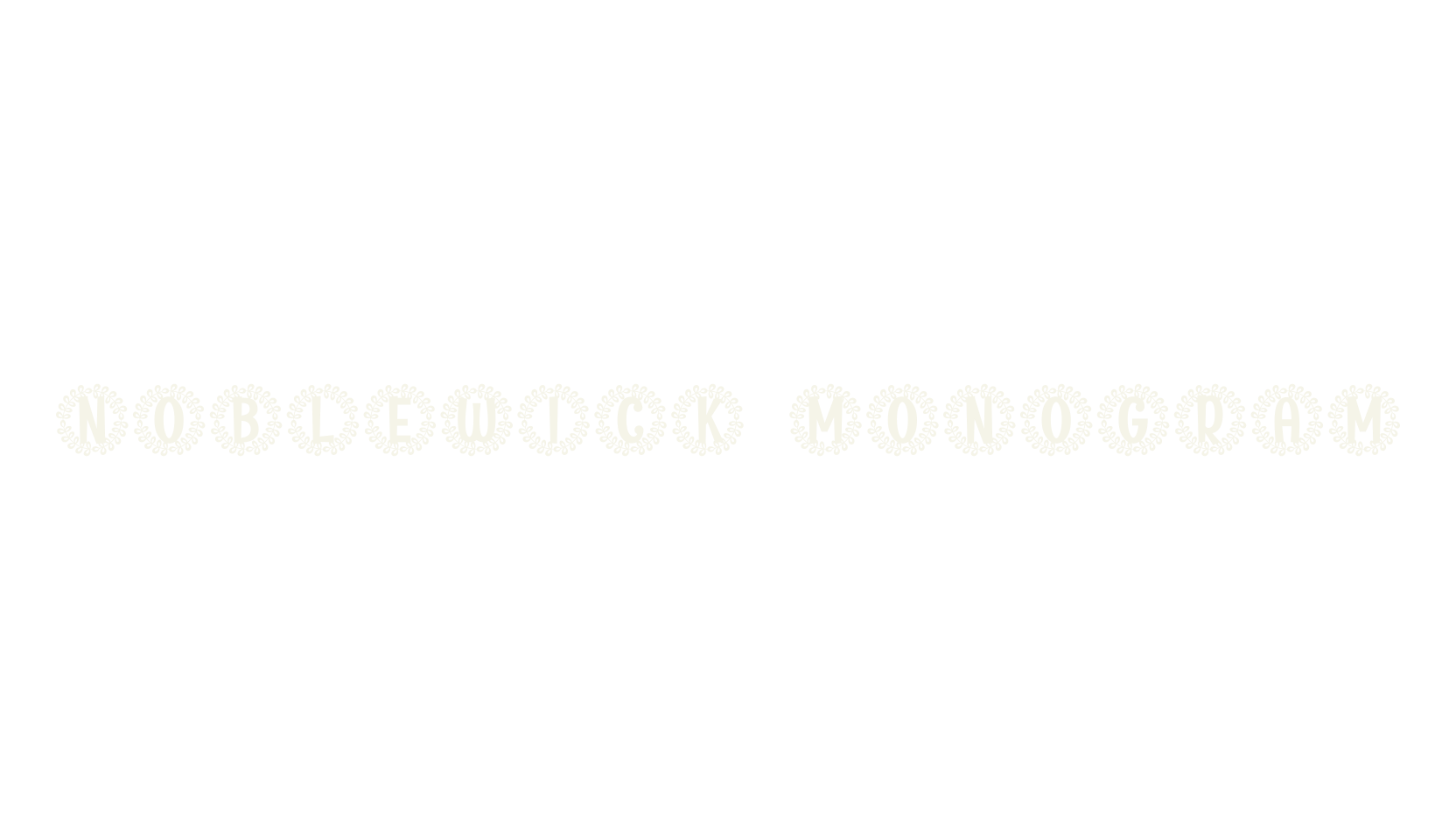 Noblewick Monogram, monogram font preview