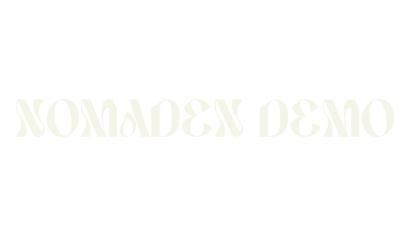 NOMADEN DEMO, funky font preview