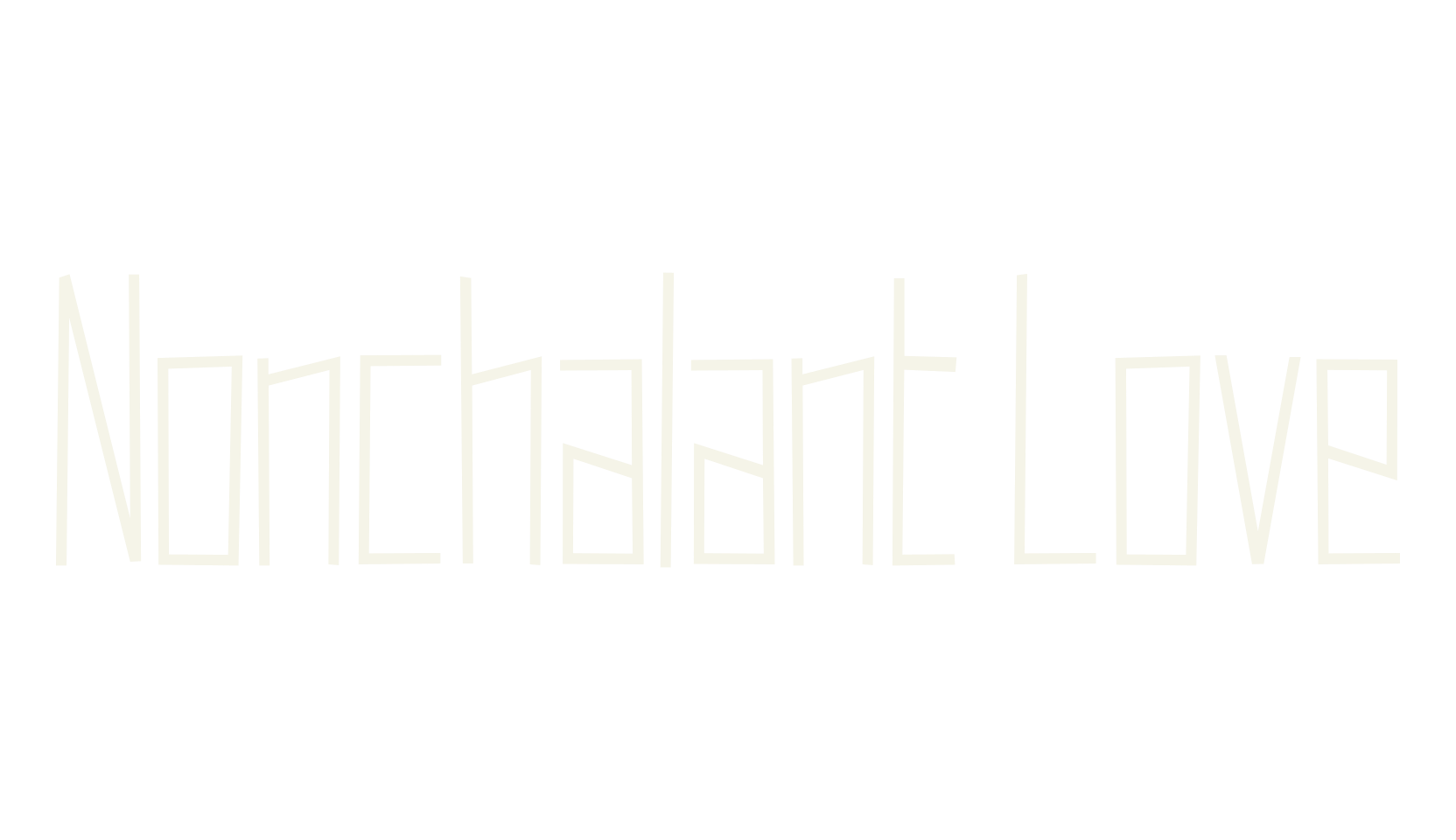 Nonchalant Love, display market font preview