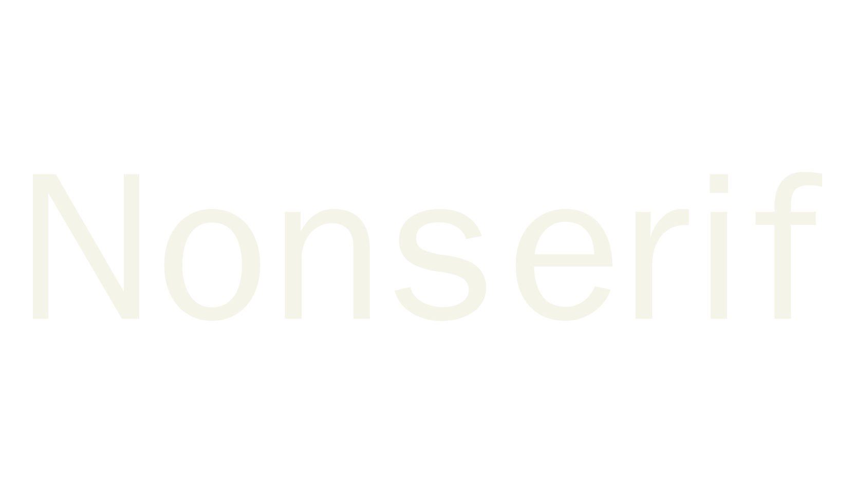 Nonserif, sans font preview