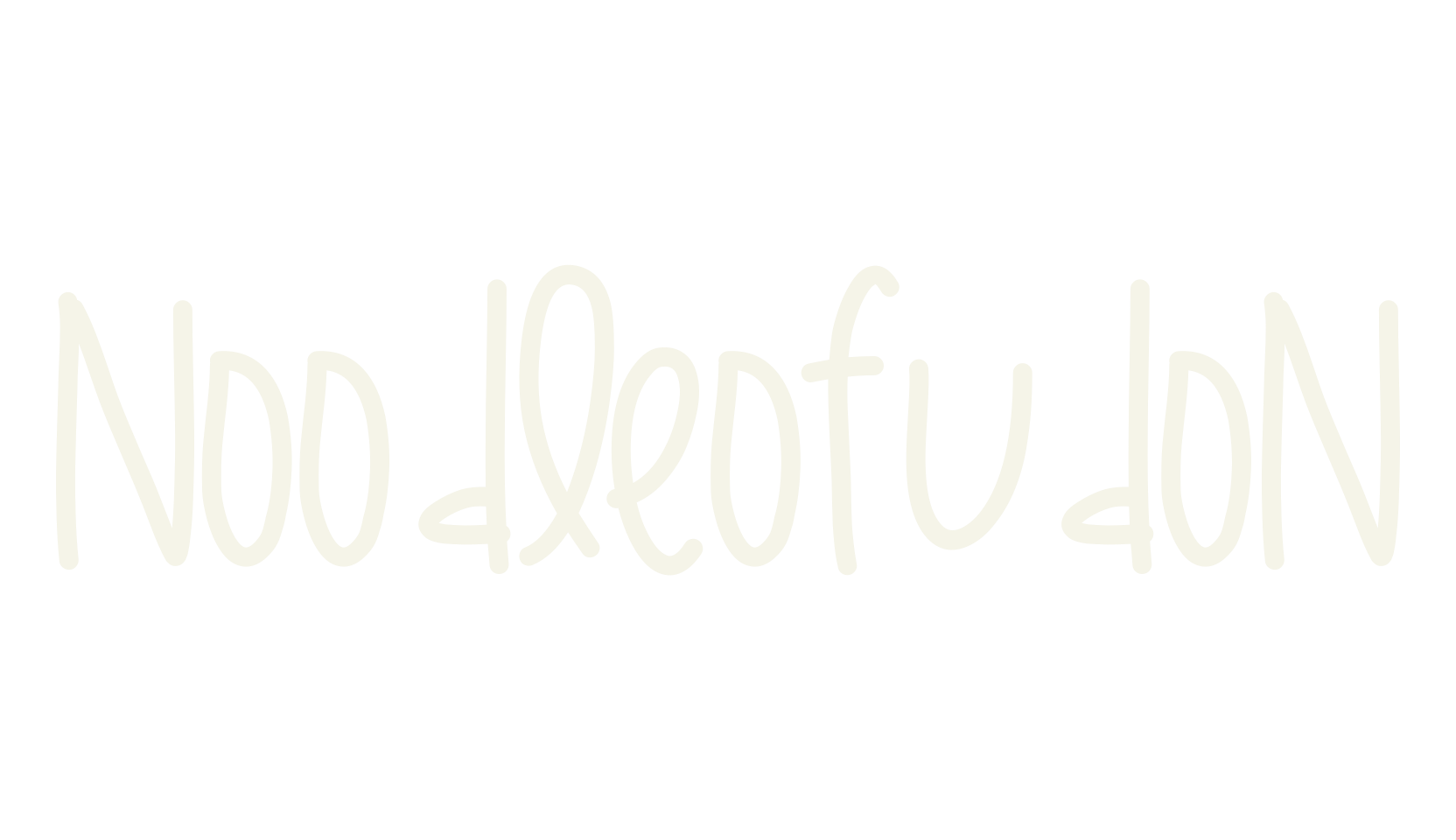NoodleOfUdon, handwritten font preview