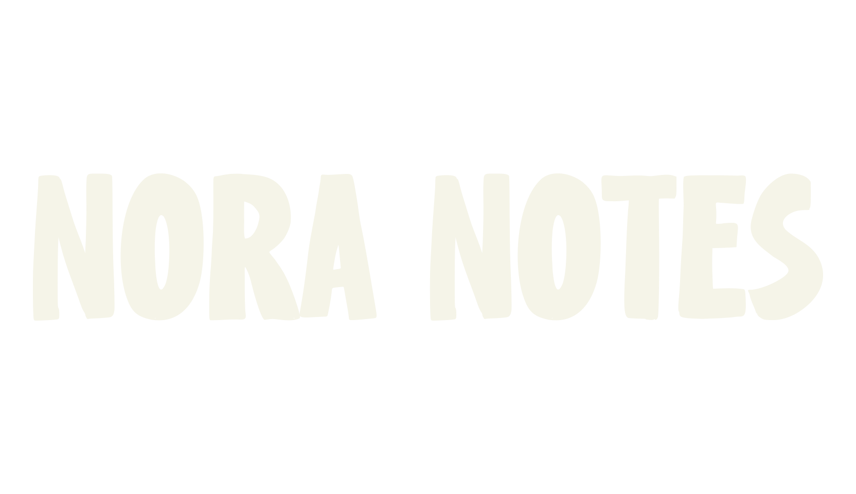 Nora Notes, all caps font preview