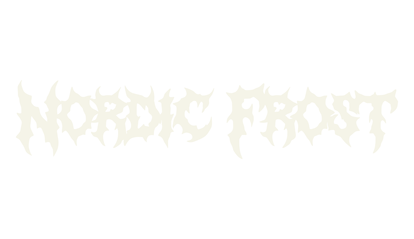 Nordic Frost, death metal font preview