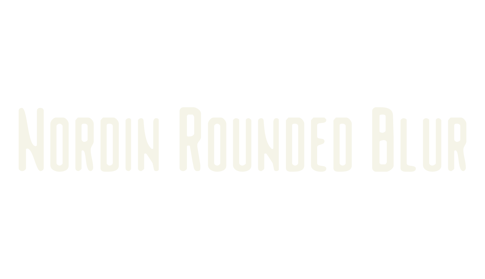 Nordin Rounded Blur, condensed font preview