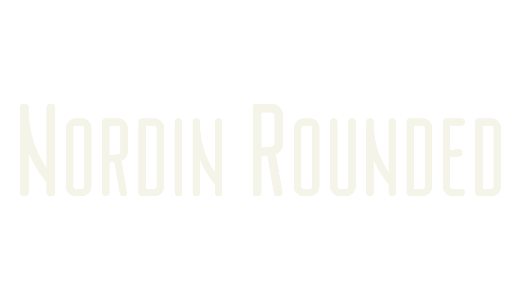 Nordin Rounded, movies font preview