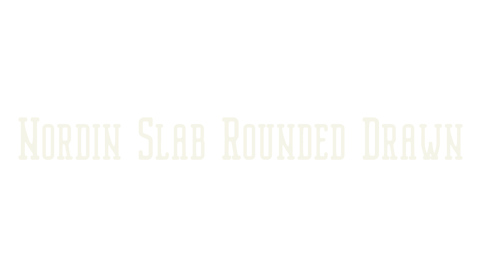 Nordin Slab Rounded Drawn, serif font preview