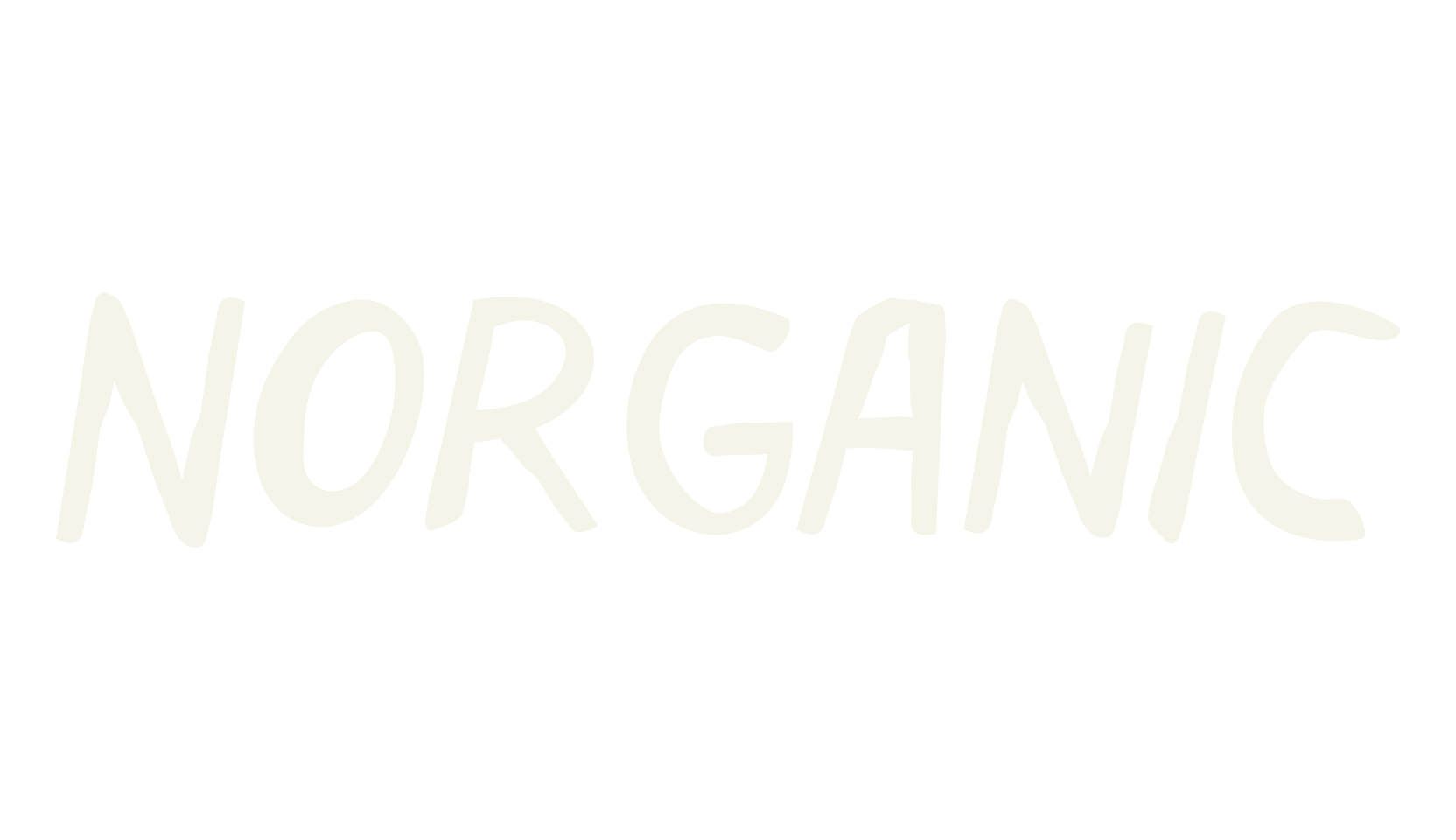 Norganic, handwriting font preview