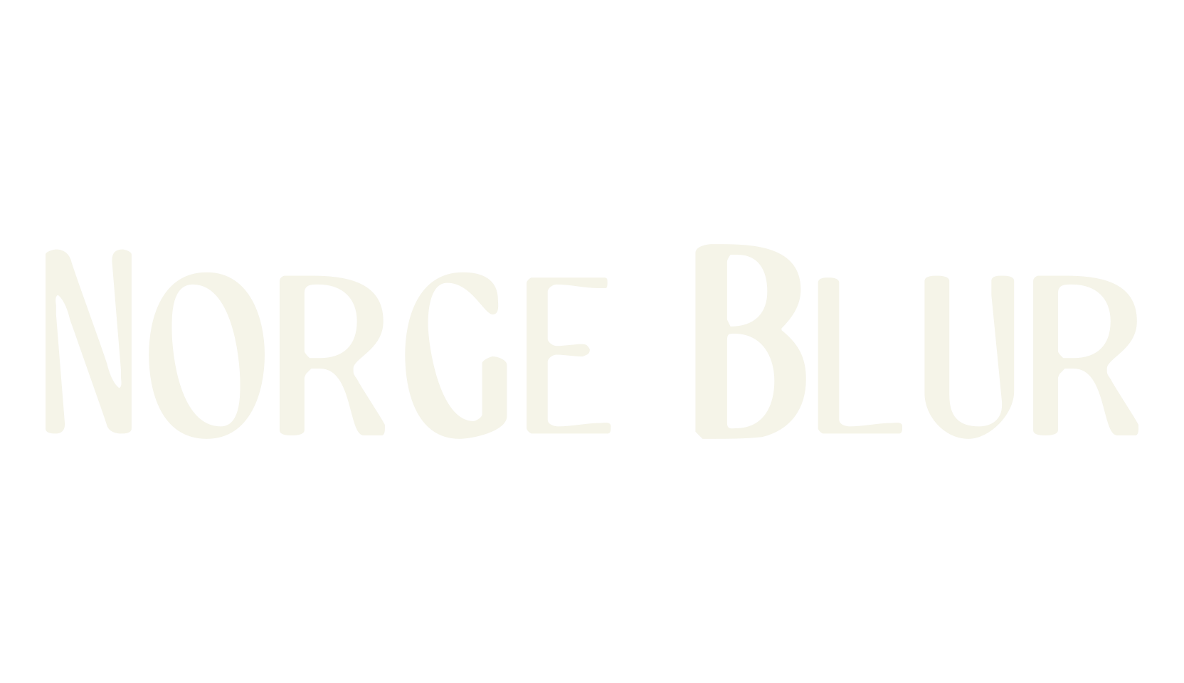 Norge Blur, readable font preview