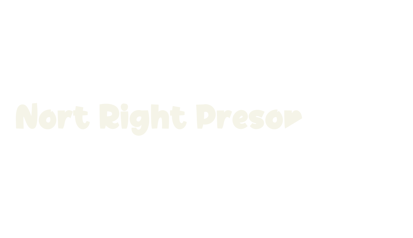 Nort Right Presonal Use, sans serif font preview