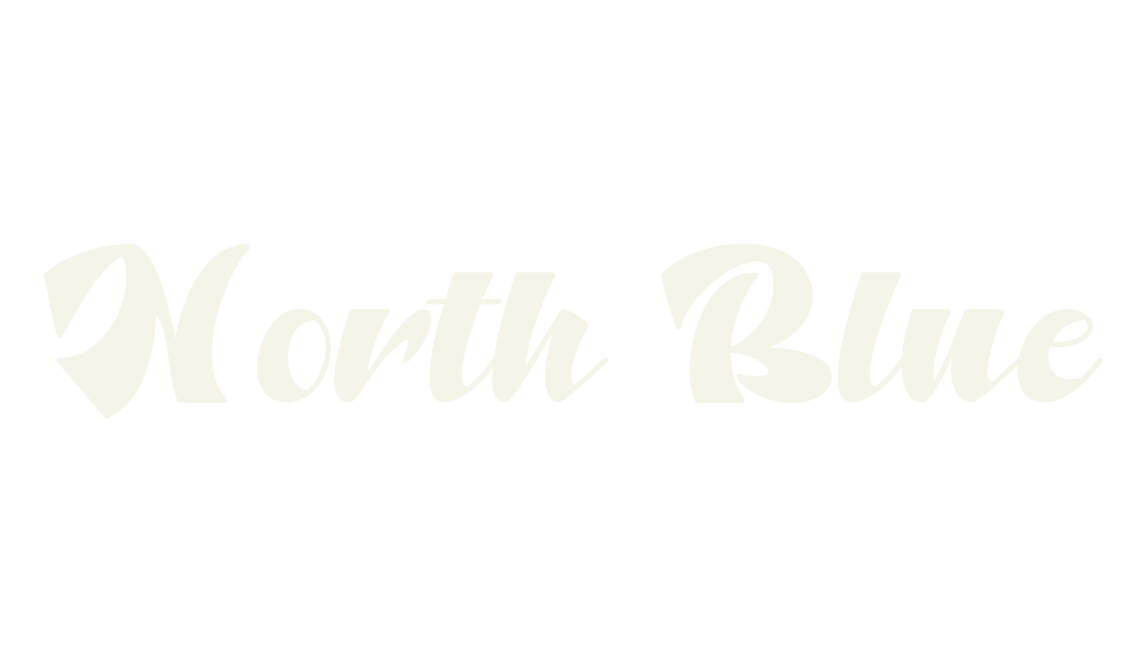 North Blue, cursive font preview