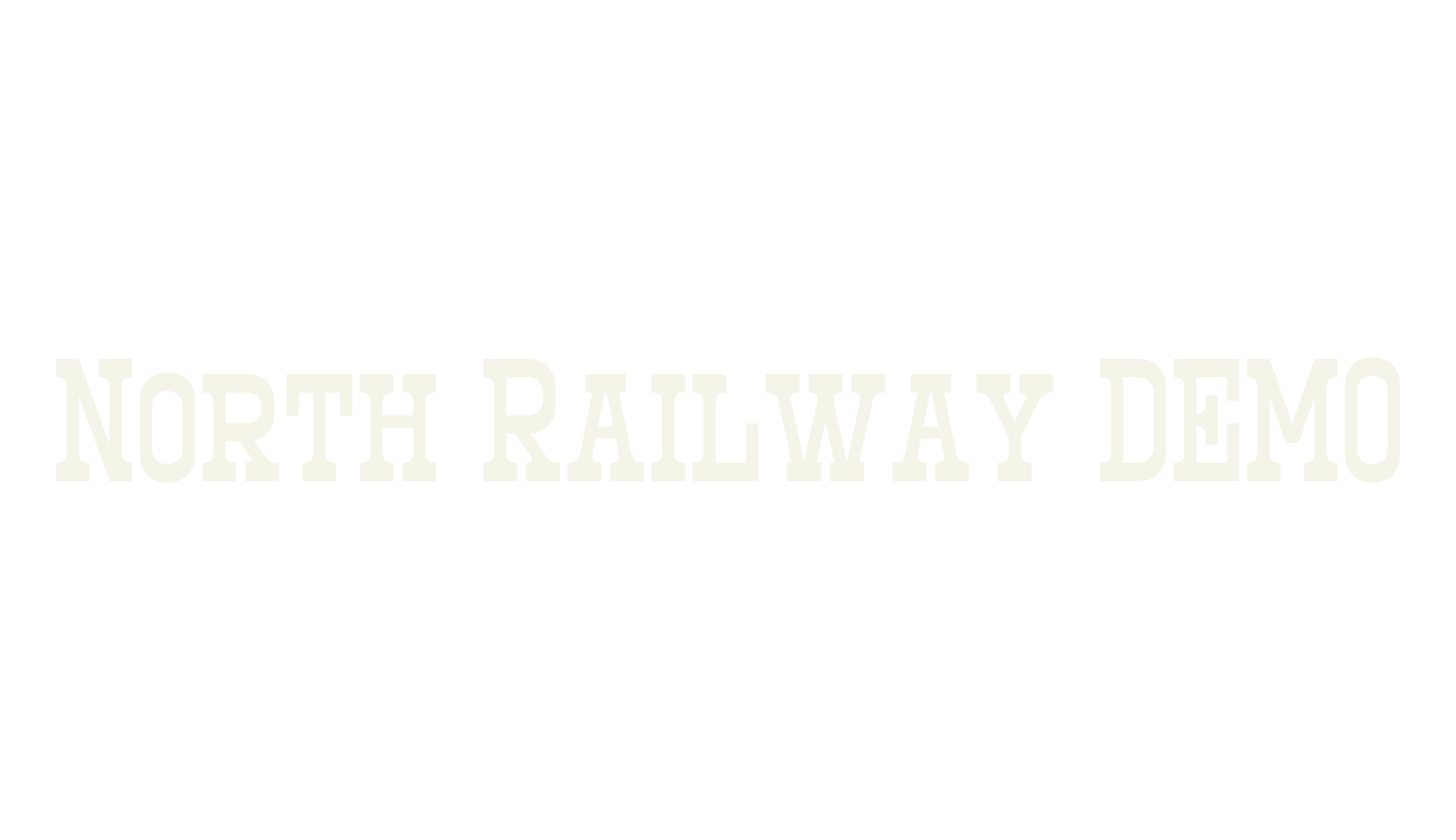 North Railway DEMO, old western font preview