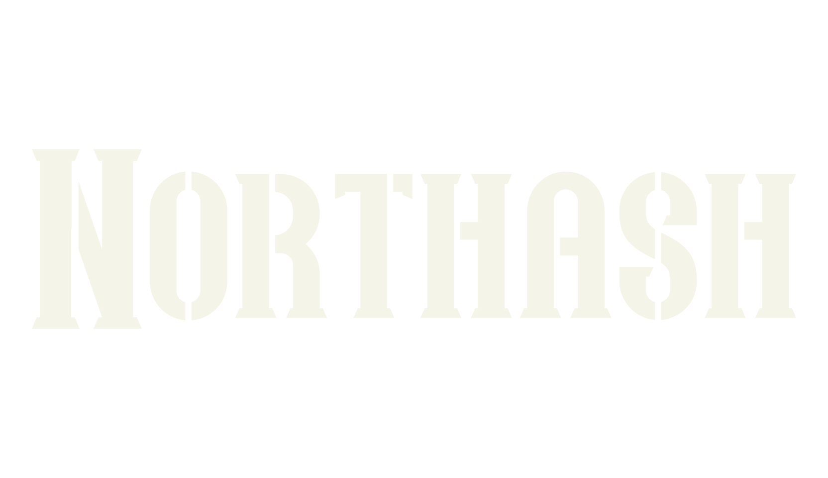 Northash, stencil font preview