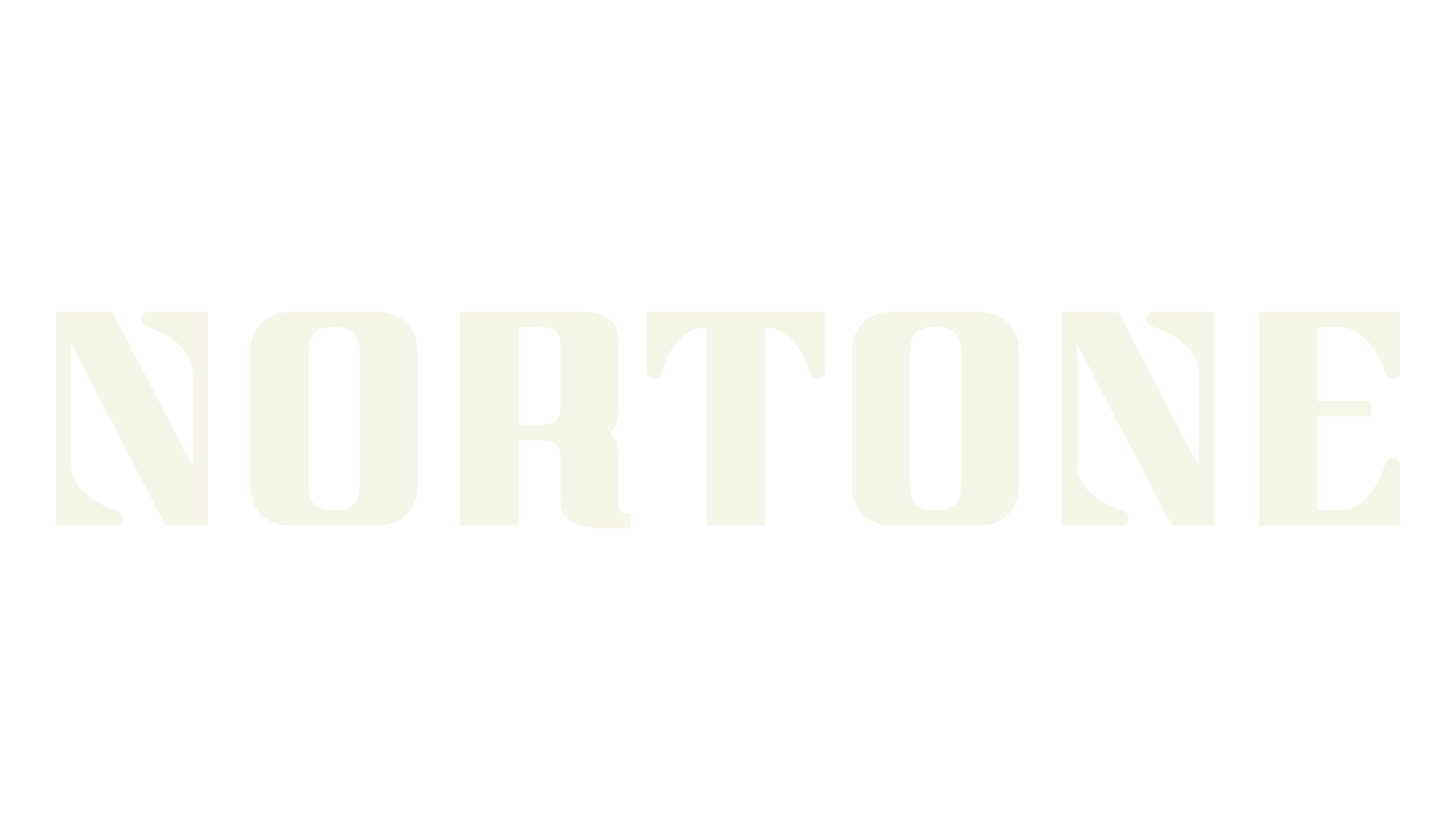 Nortone, letter font preview