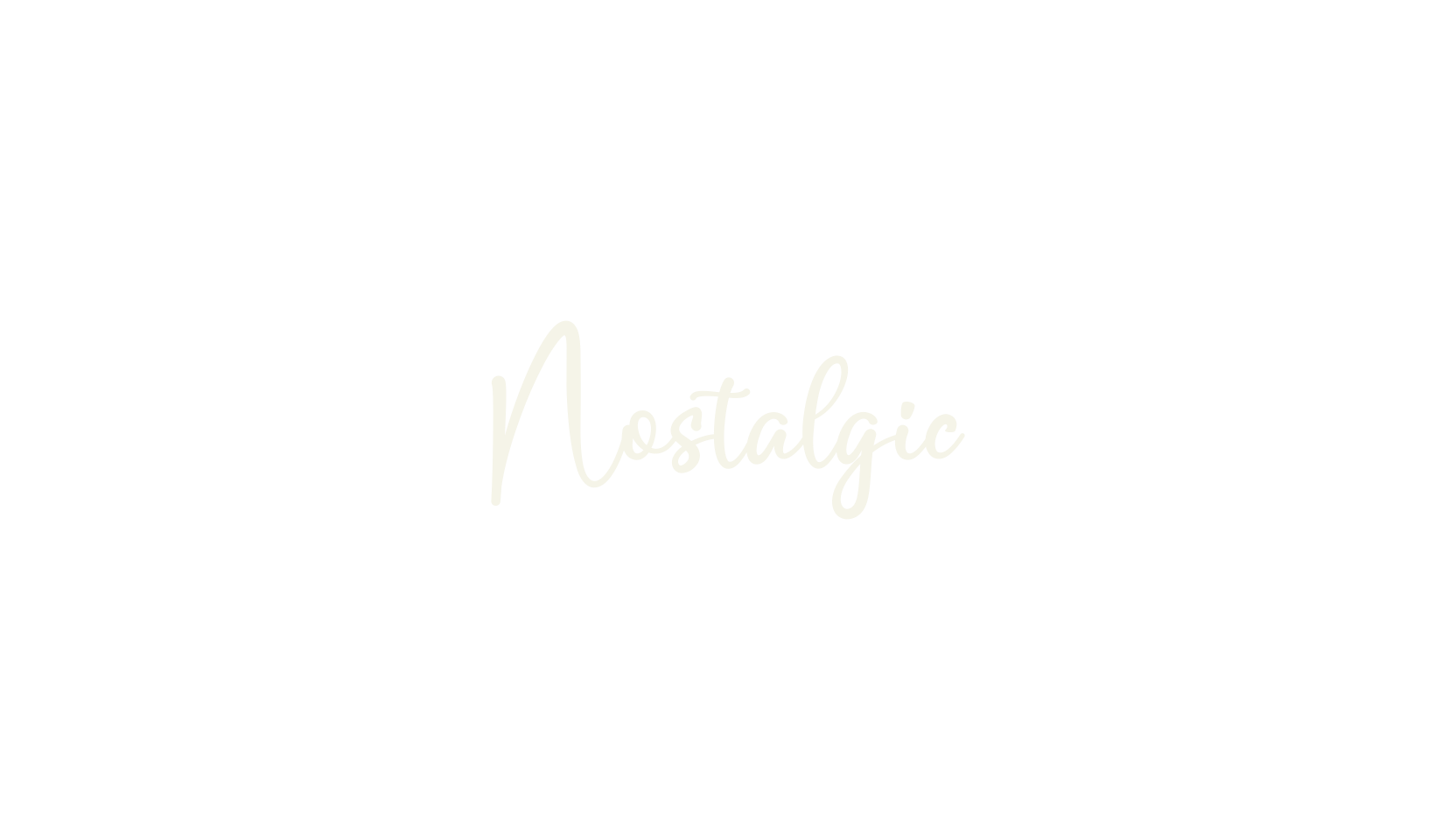 Nostalgic, handwriting font preview