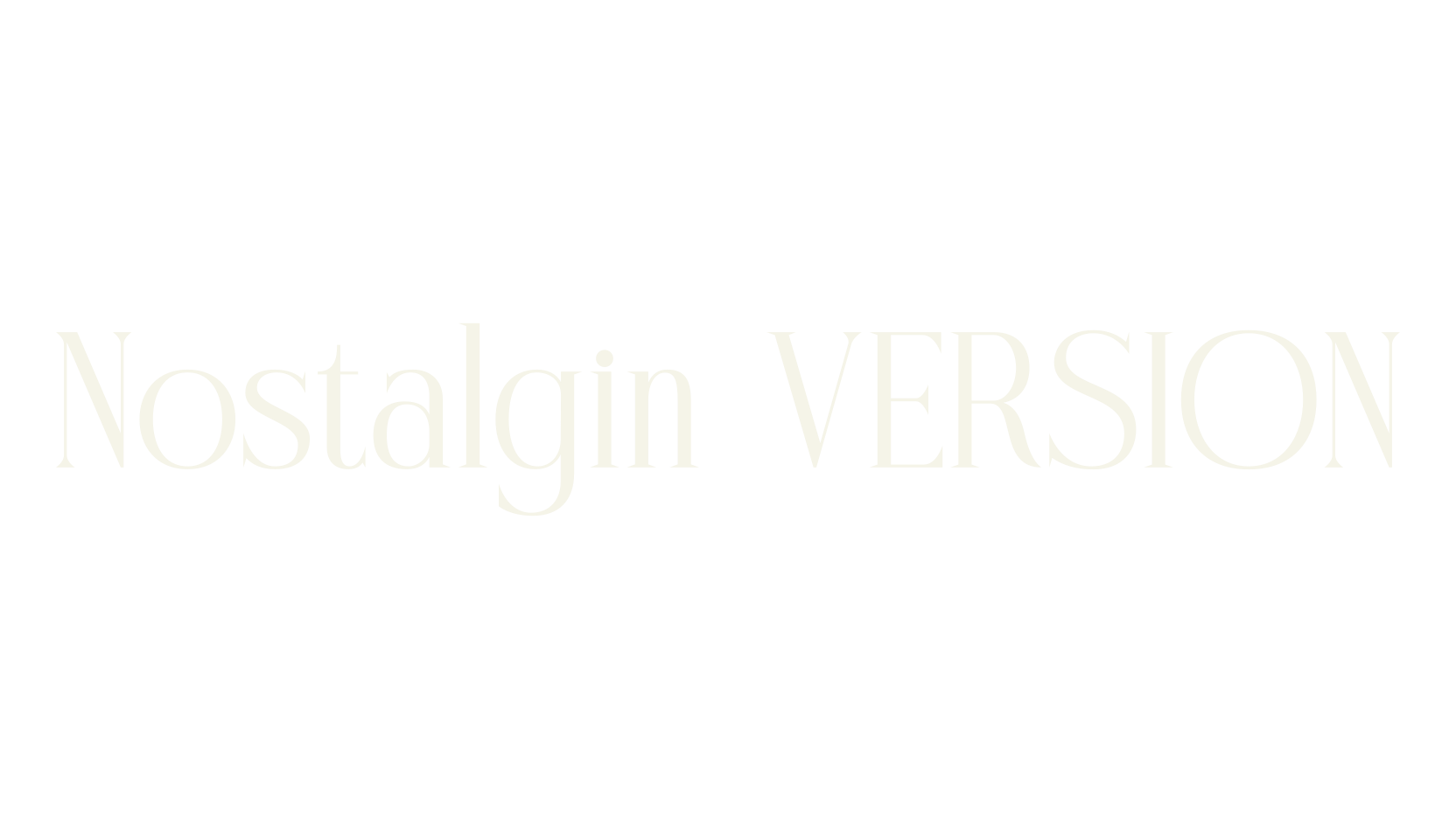 Nostalgin VERSION, serif font preview