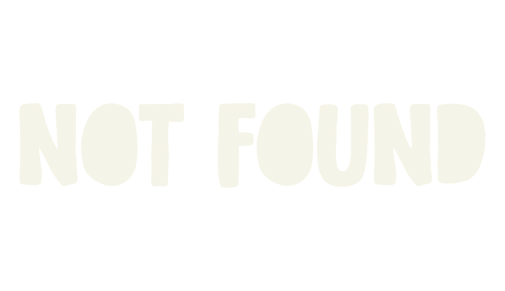 Not Found, unique font preview