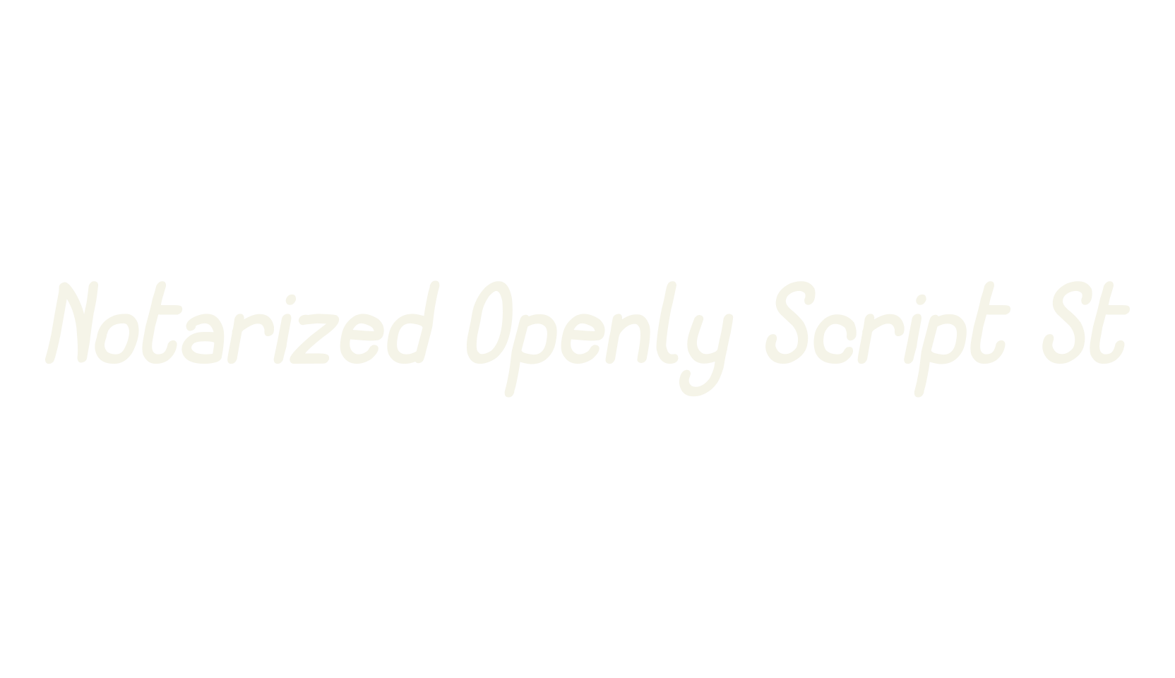 Notarized Openly Script St, handwriting font preview