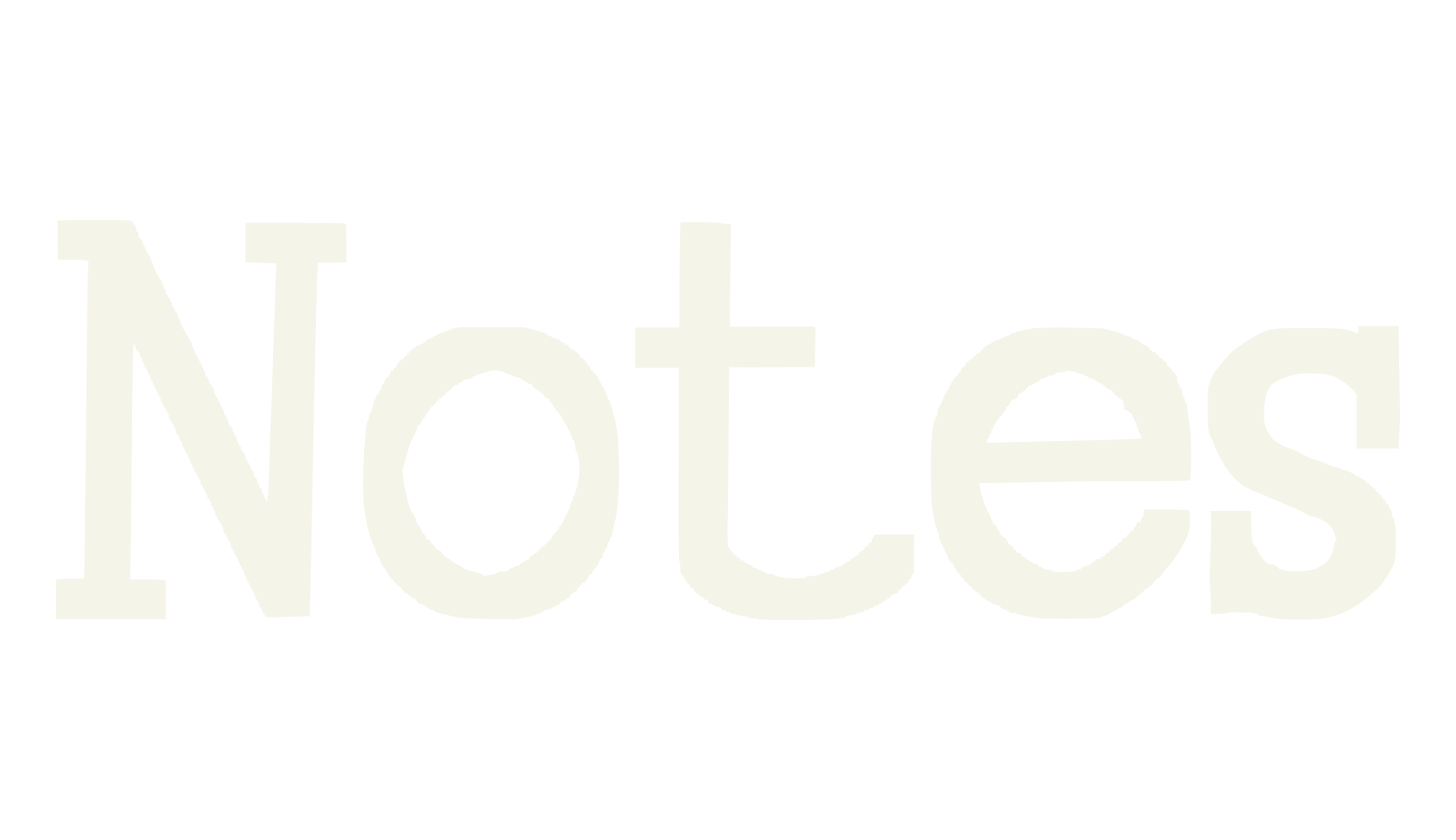Notes, typewriter font preview