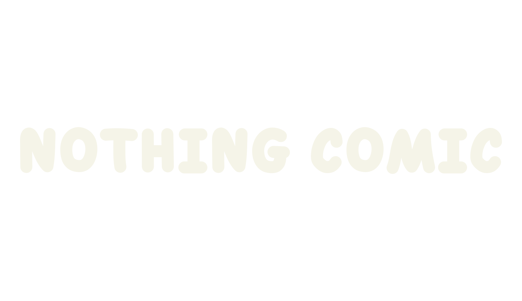 NOTHING COMIC, alphabet font preview