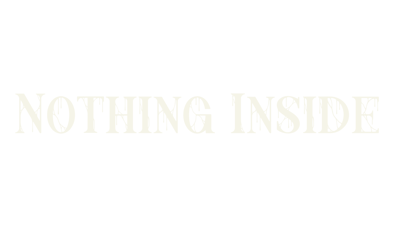Nothing Inside, death metal font preview