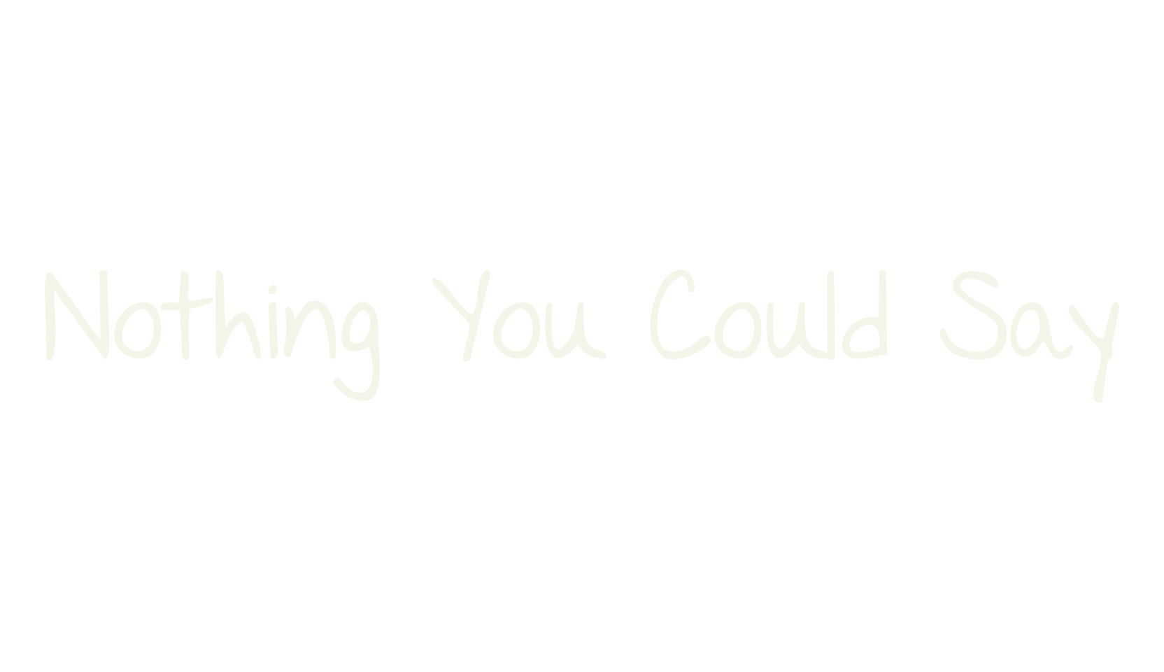 Nothing You Could Say, display market font preview