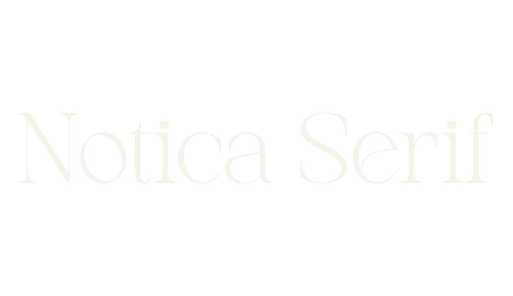 Notica Serif, serif font preview