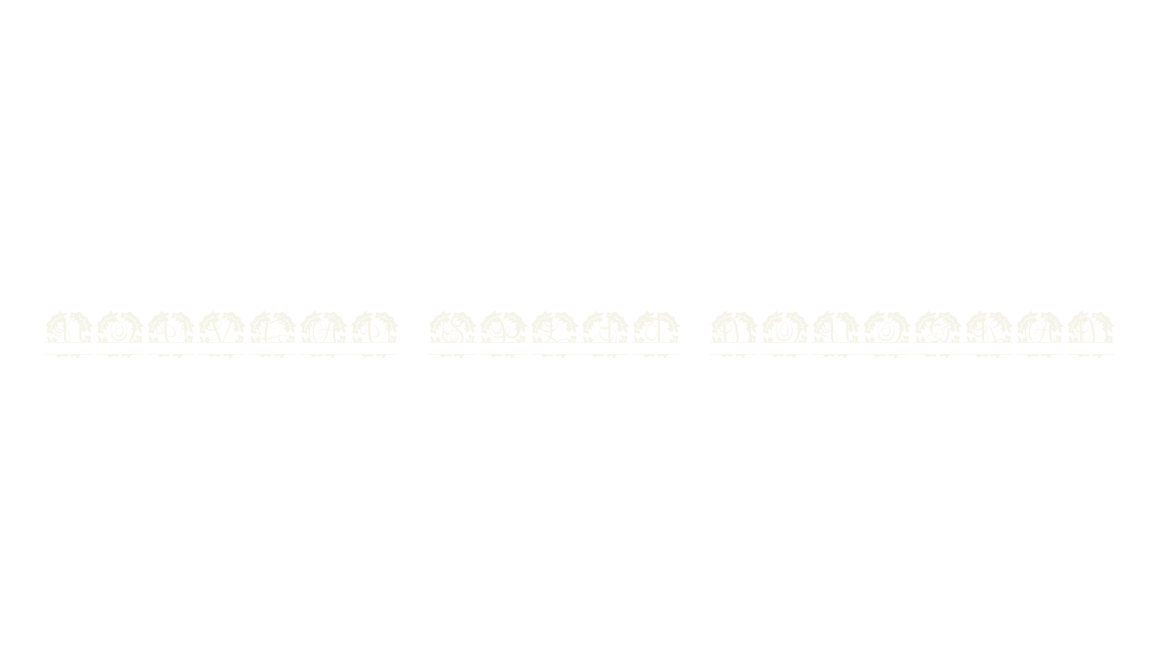 Nouveau Split Monogram, monogram font preview