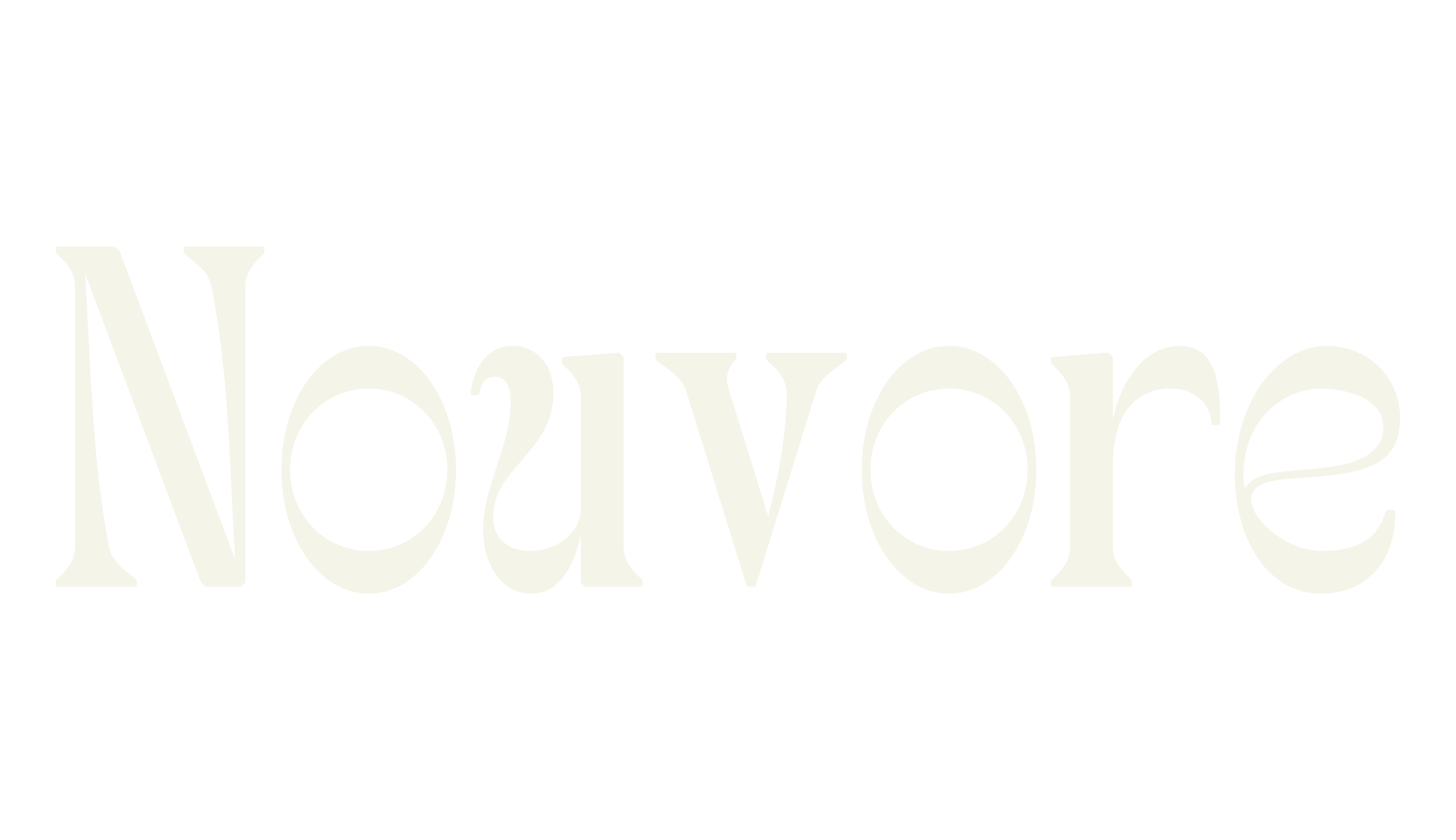 Nouvore, letter font preview
