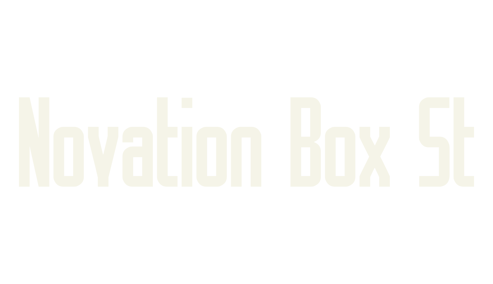 Novation Box St, simple font preview