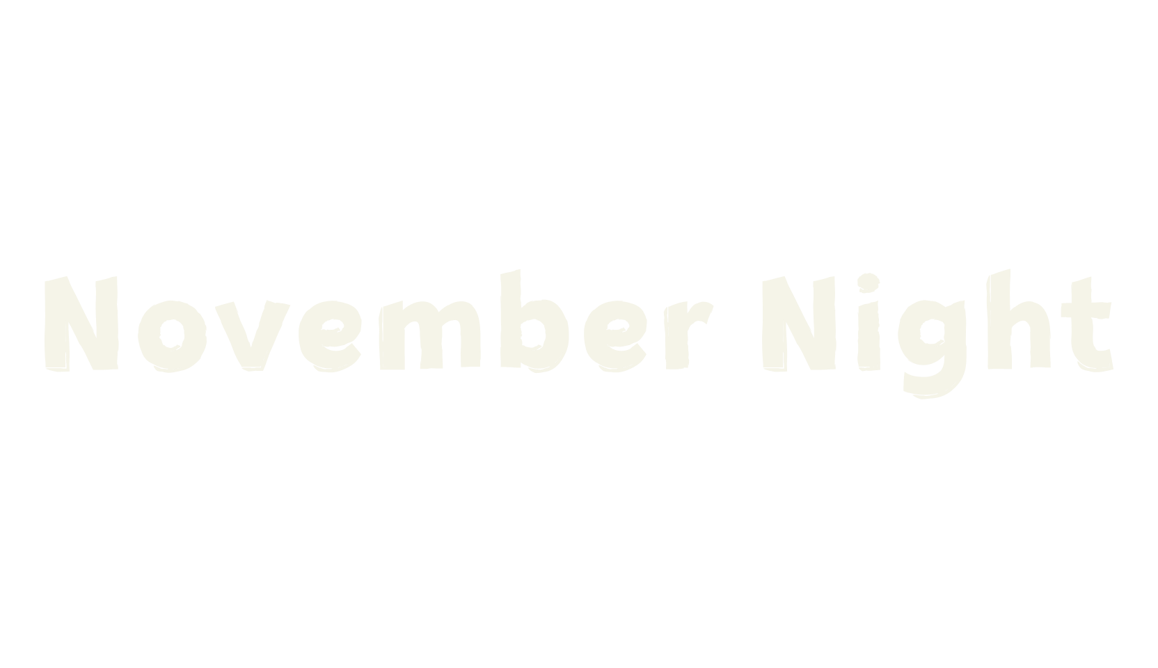 November Night, sans font preview