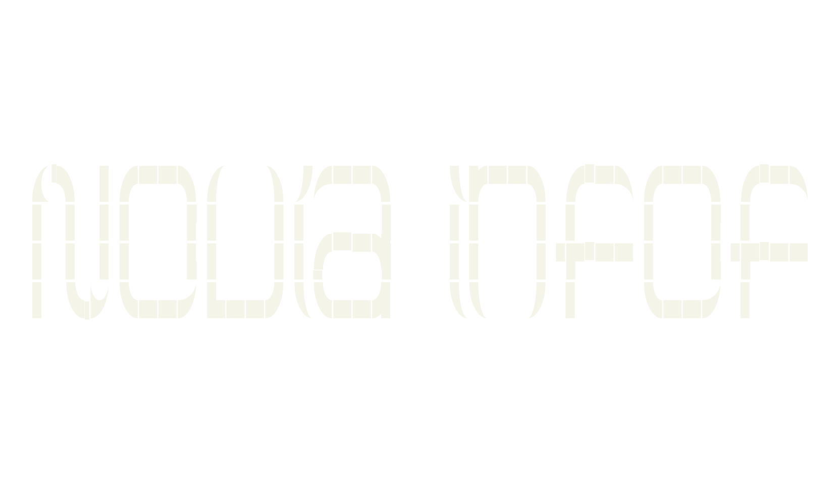 Novia Infof, sci-fi font preview