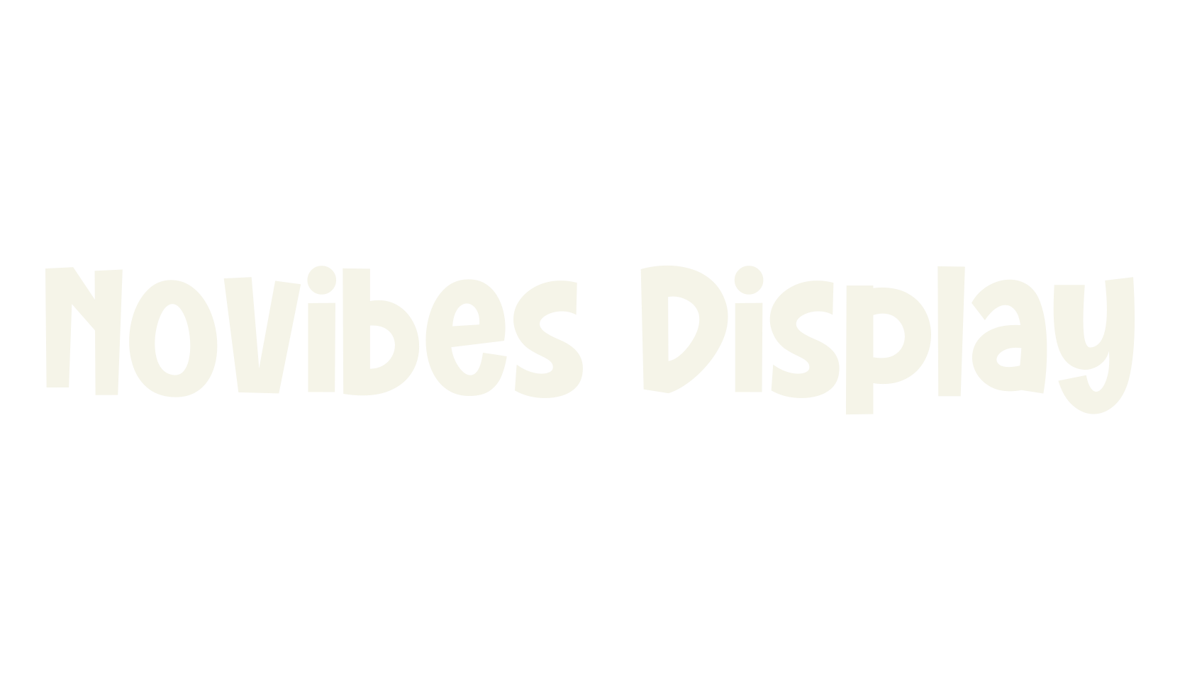 Novibes Display, food font preview