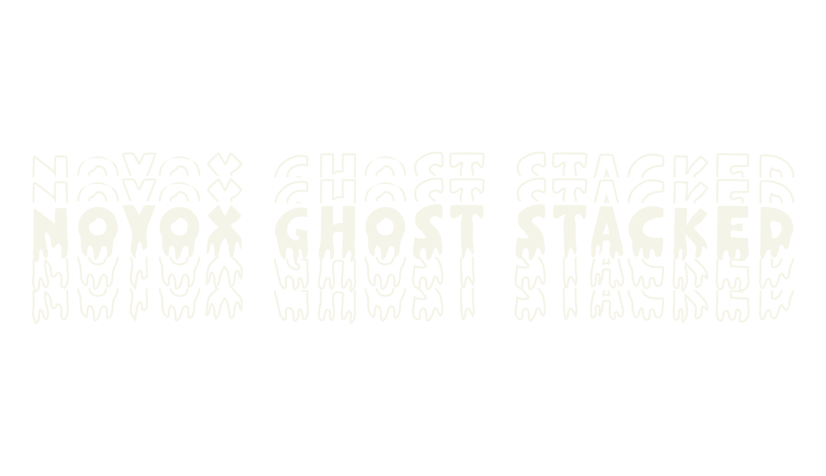 Novox Ghost Stacked, ghost font preview