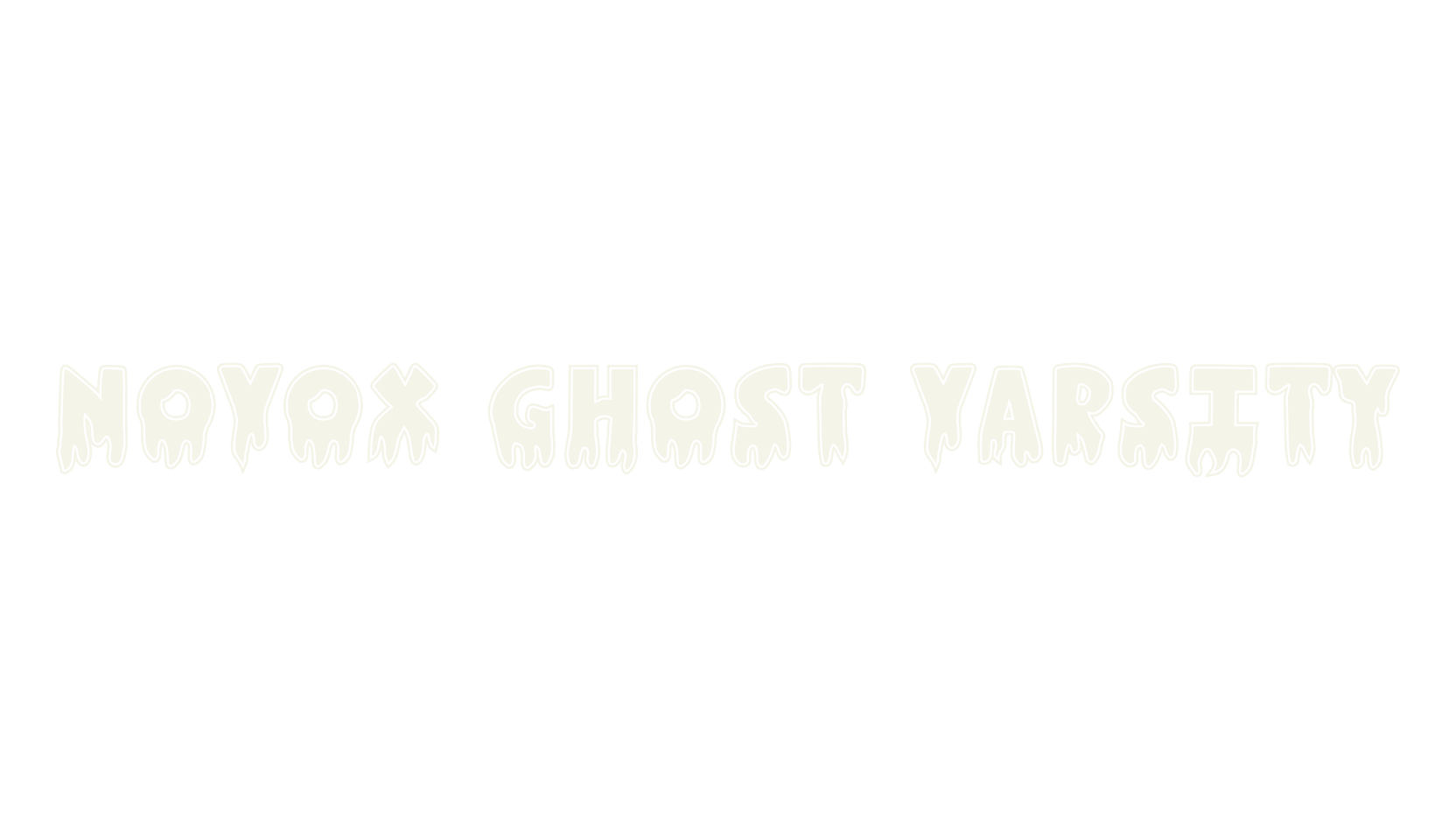 Novox Ghost Varsity, ghost font preview
