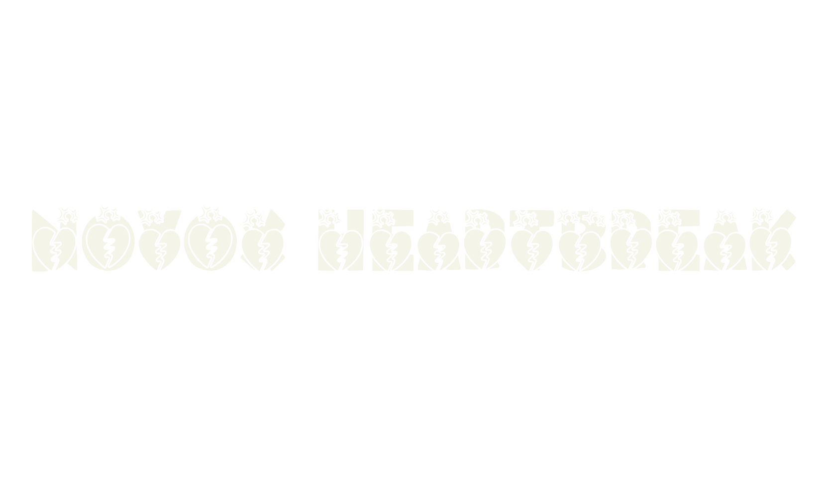 Novox Heartbreak, cute font preview