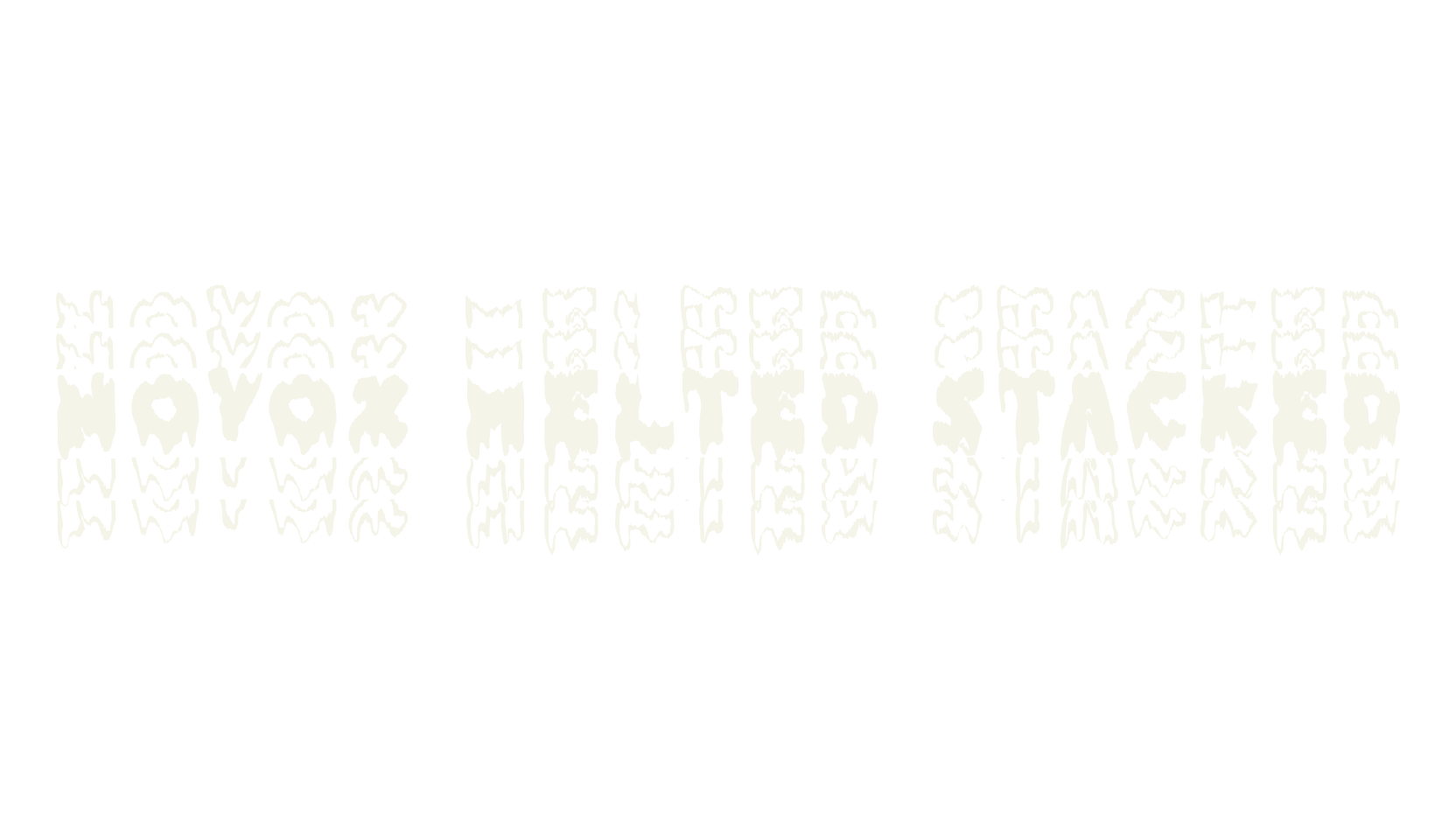 Novox Melted Stacked, grunge font preview