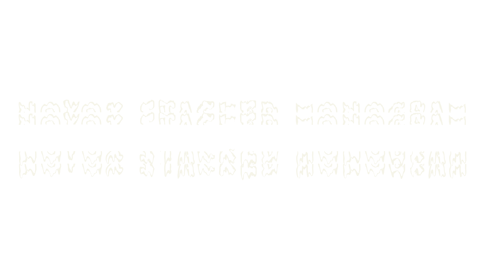 Novox Stacked Monogram, grunge font preview