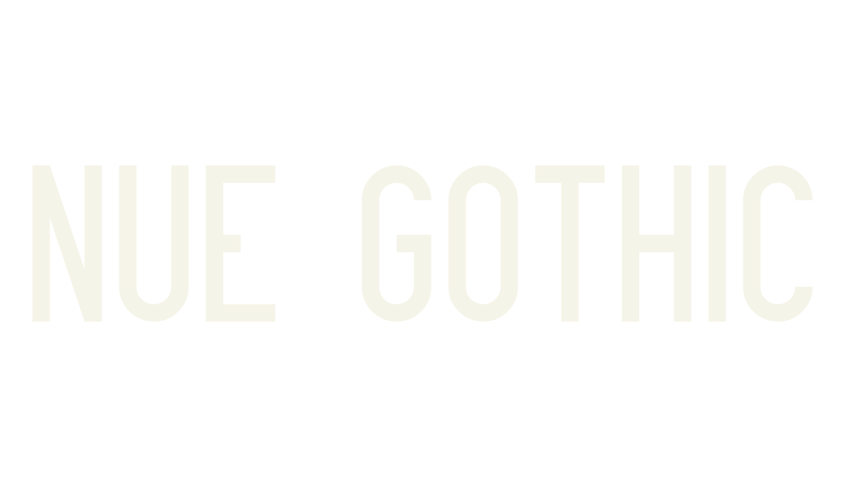 Nue Gothic, gothic font preview
