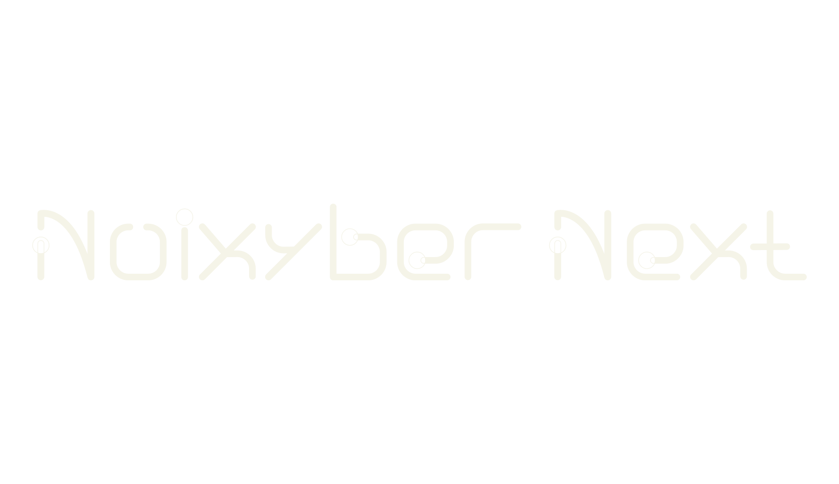 Nuixyber Next, digital font preview