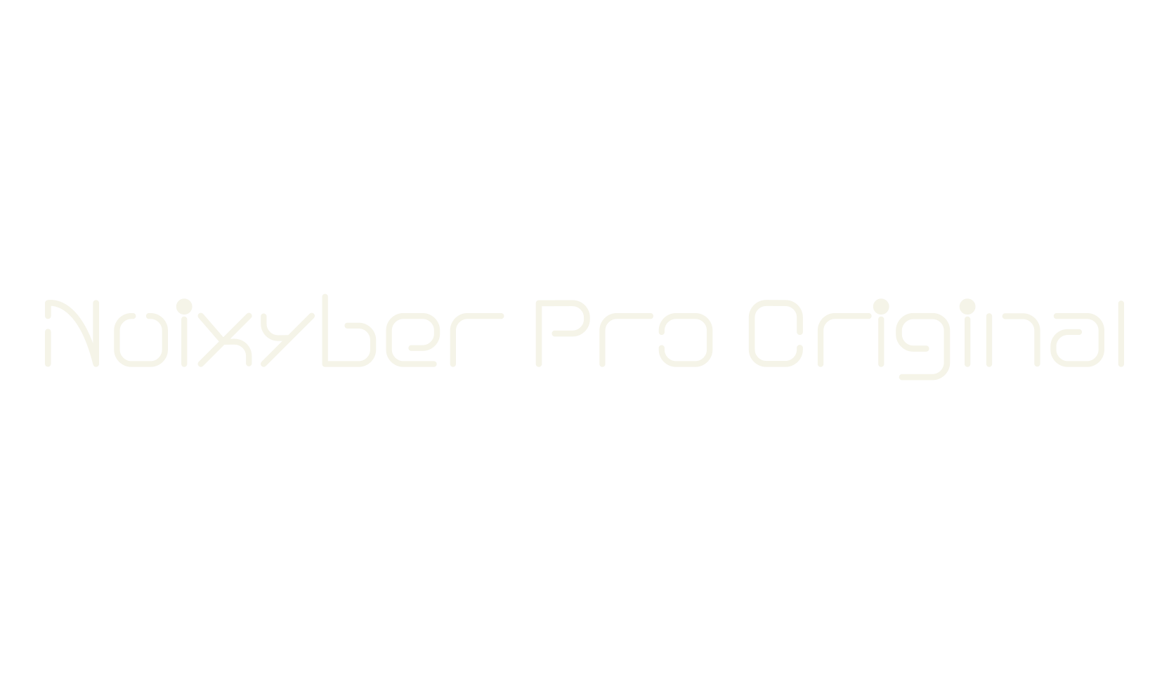 Nuixyber Pro Original, tech font preview