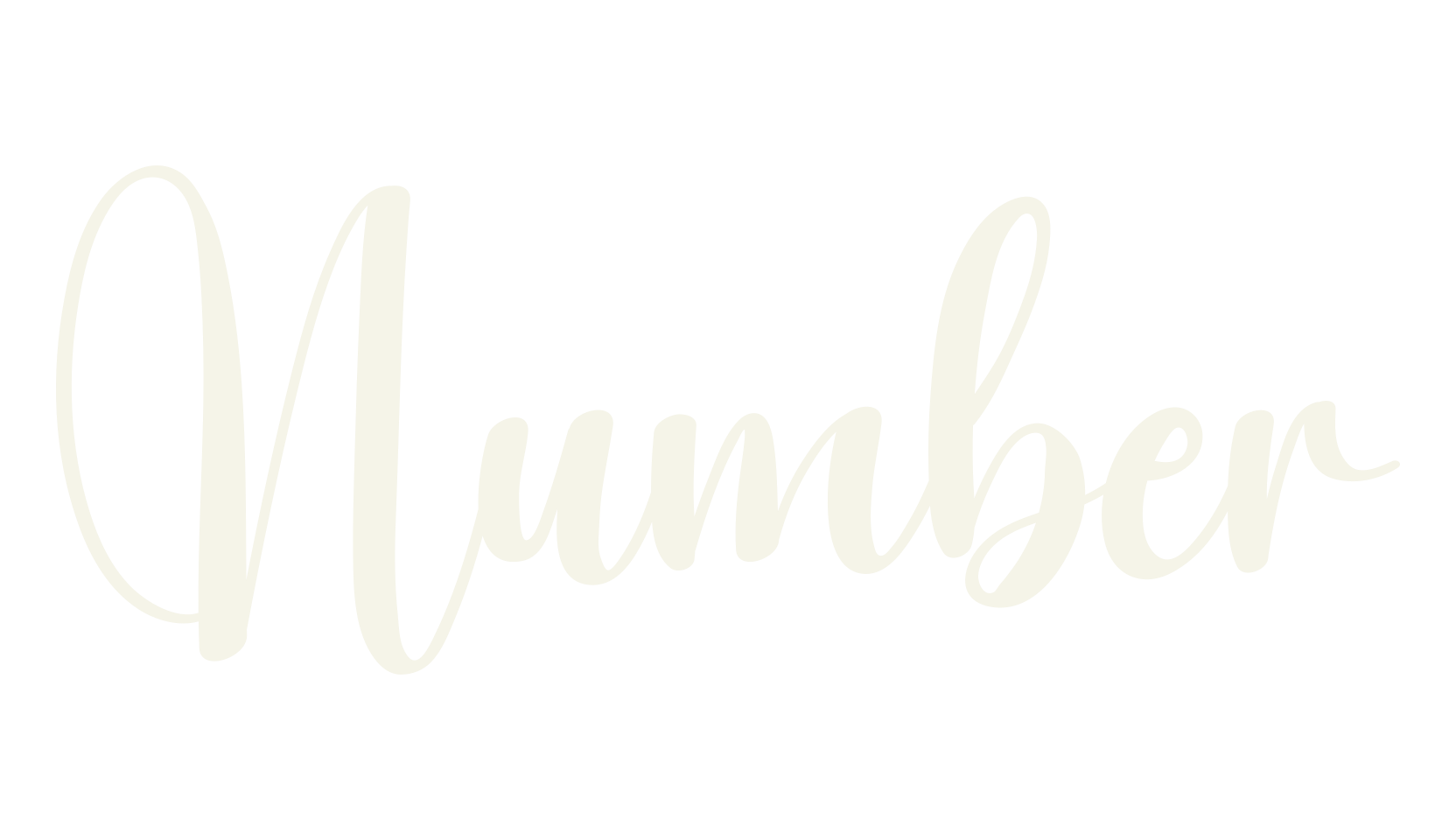 Number, calligraphy font preview