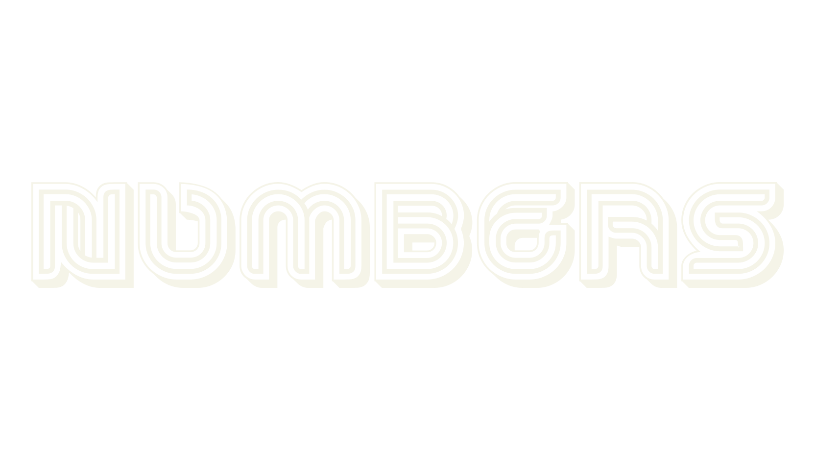 Numbers, art deco font preview
