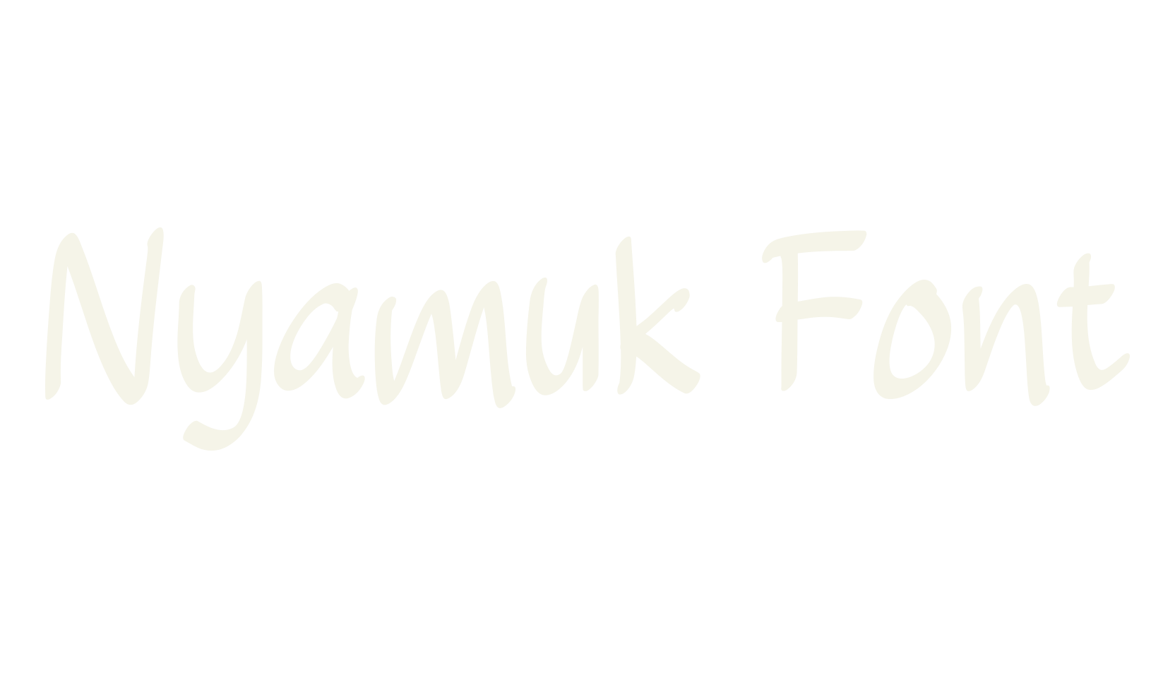 Nyamuk Font, handwriting font preview