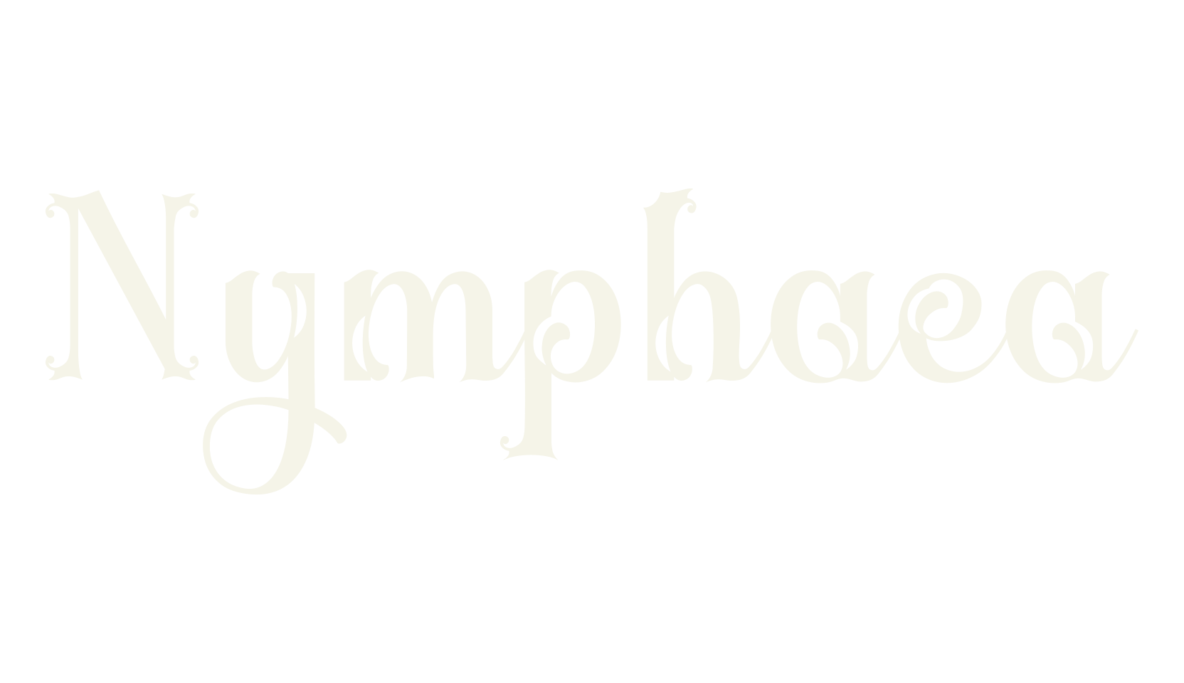 Nymphaea, victorian font preview
