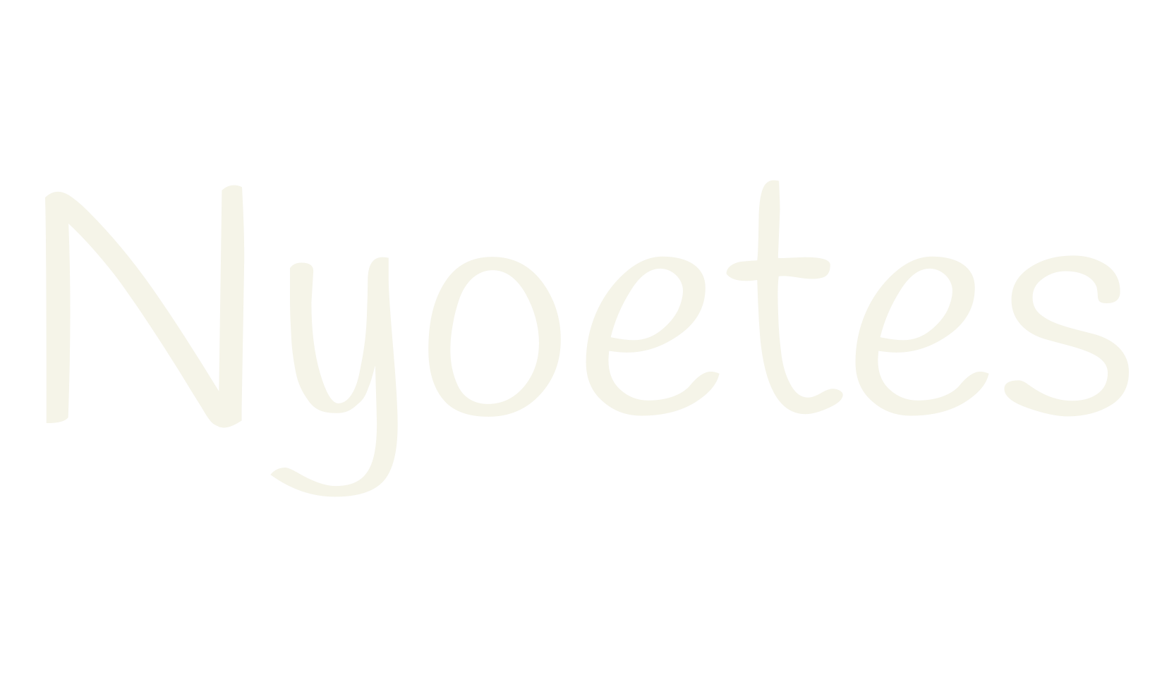 Nyoetes, script font preview