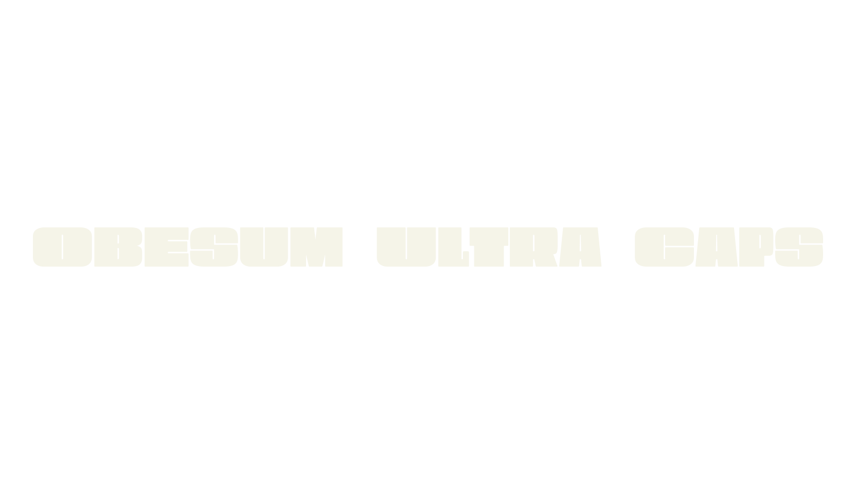 Obesum Ultra Caps, thick font preview