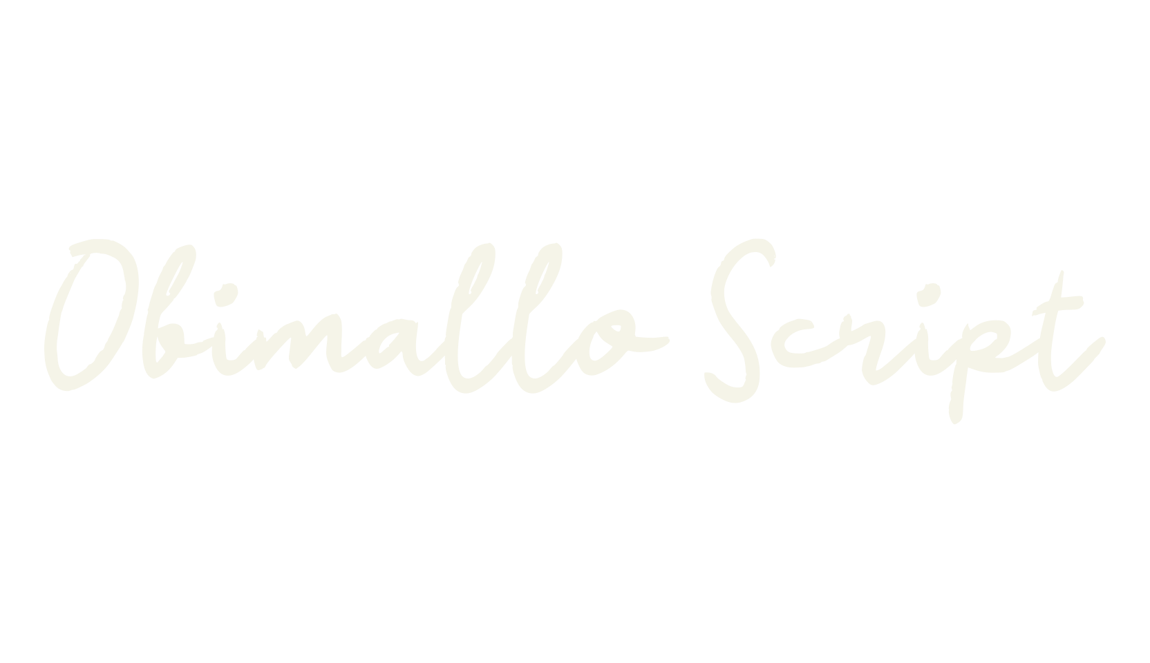 Obimallo Script, cursive font preview