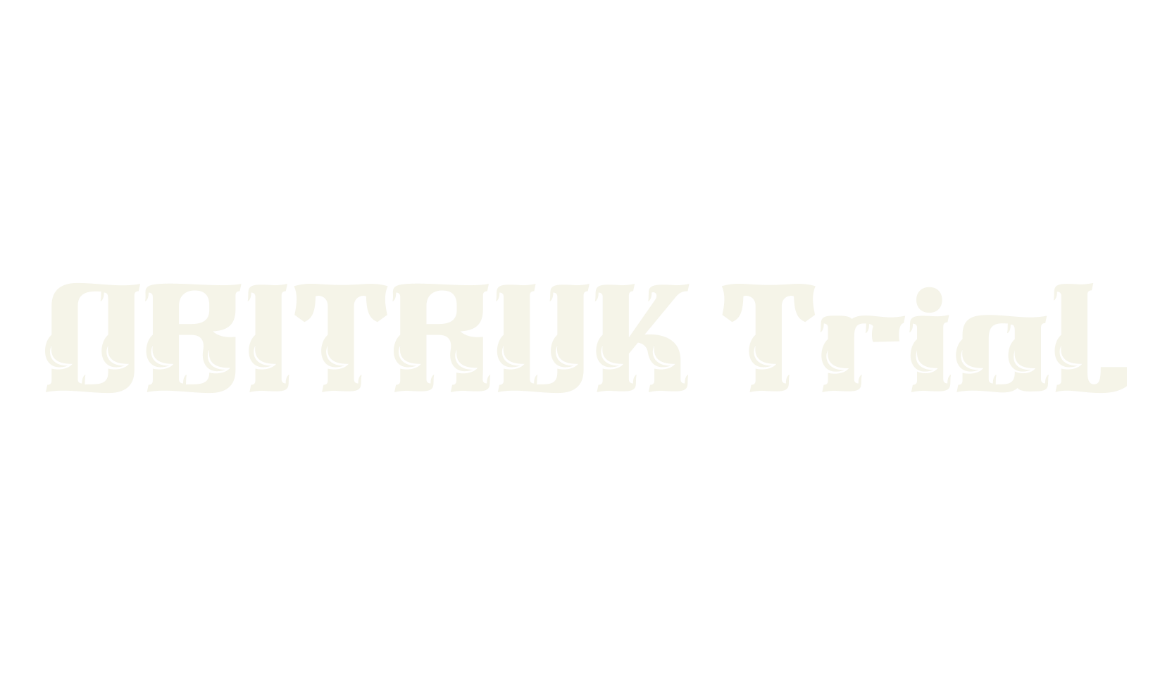 OBITRUK Trial, stylish font preview