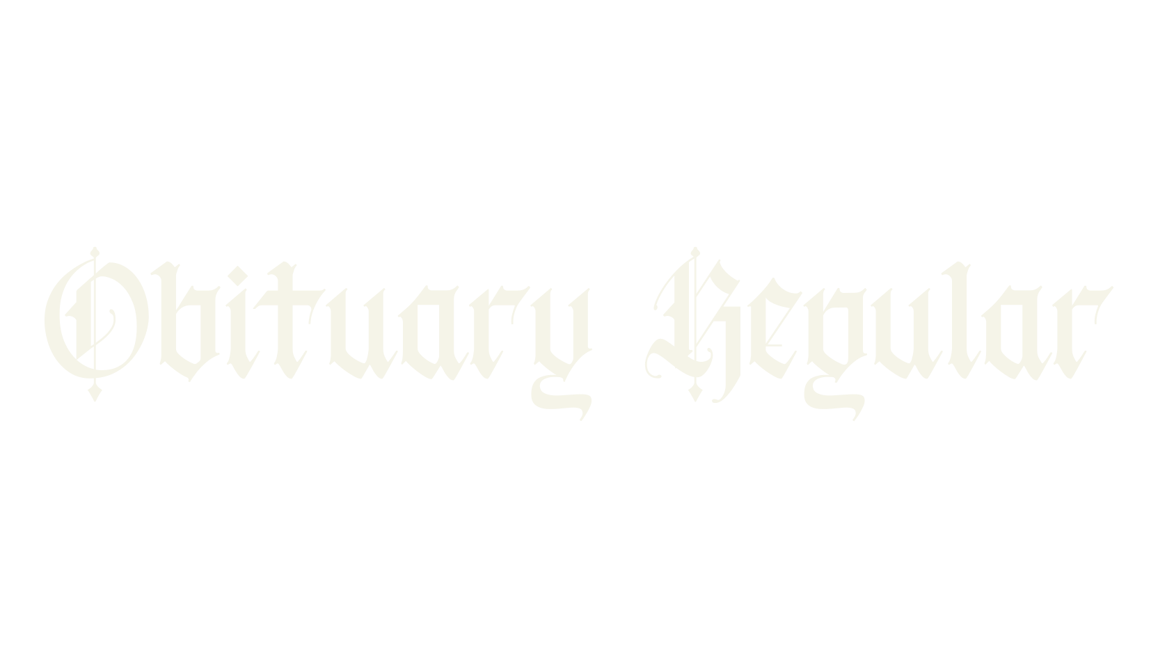 Obituary Regular, fashion script font preview