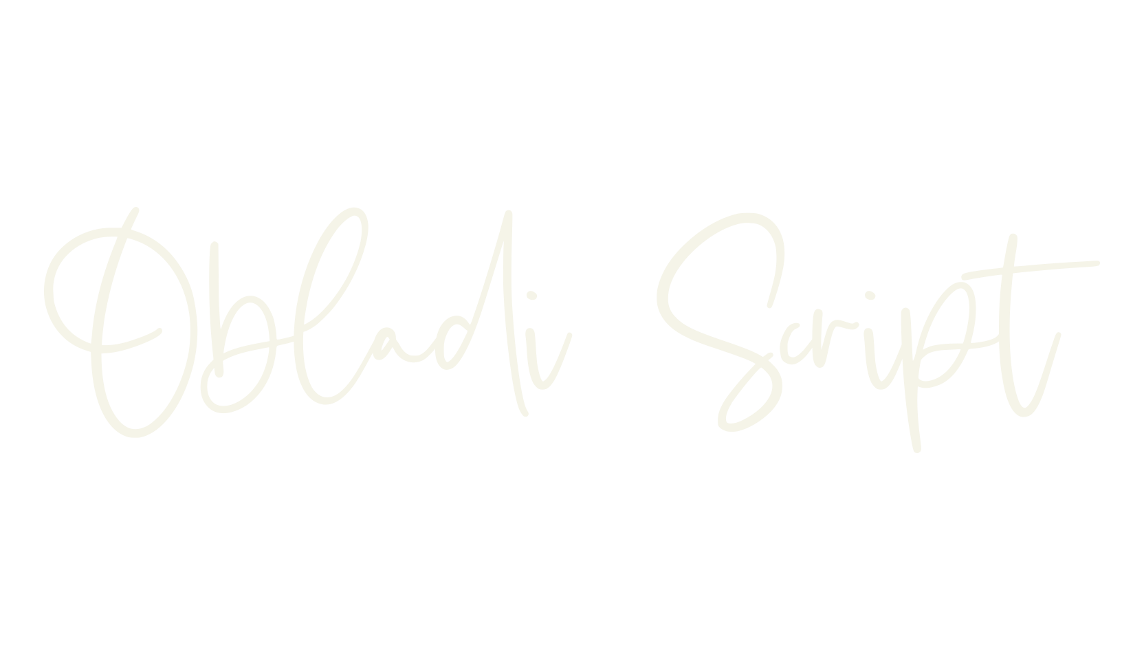 Obladi Script, cursive font preview